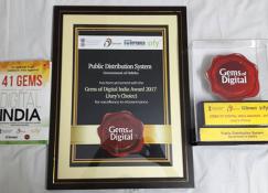 PDS odisha has bagged Gems of Digital India Award.
